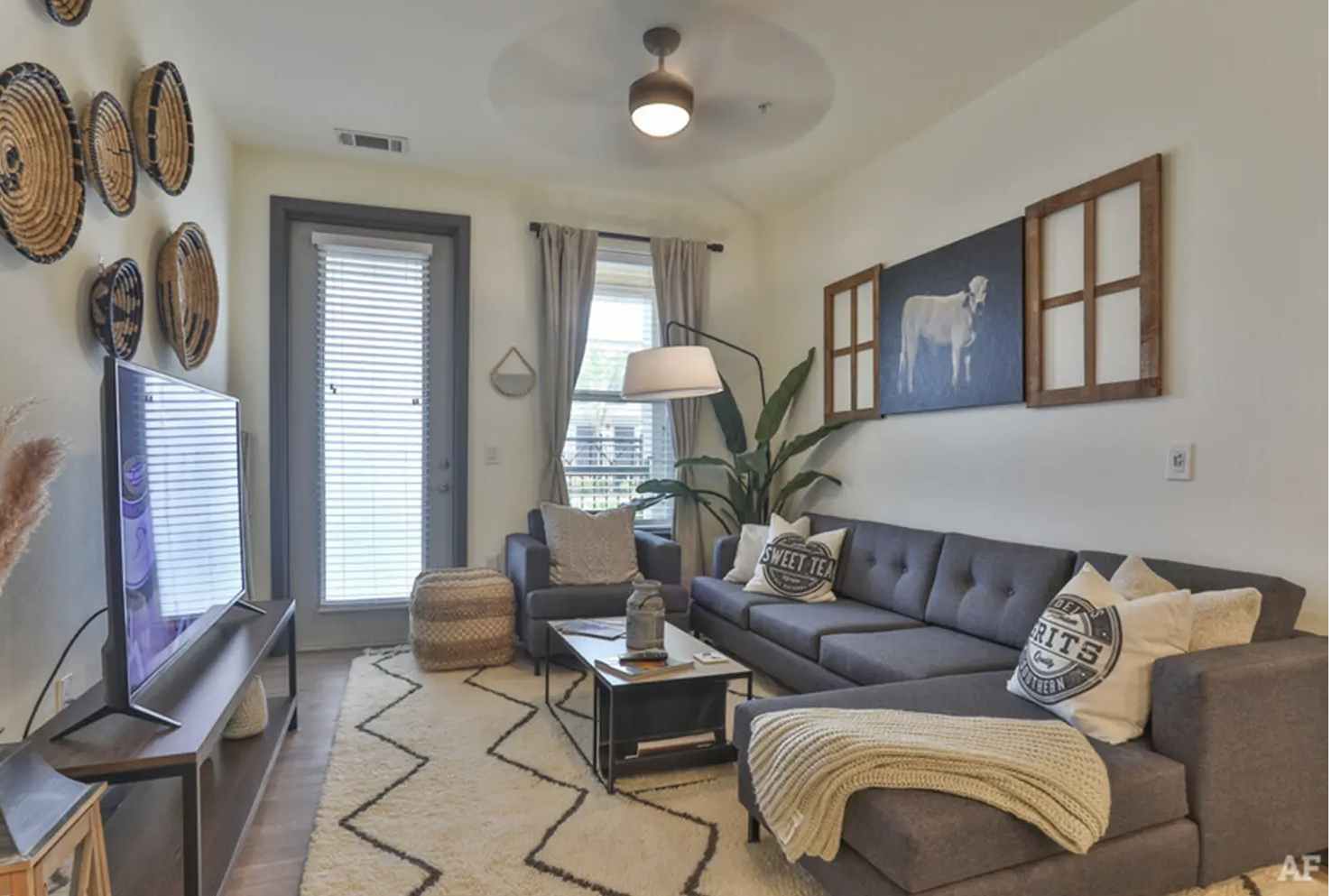 Living room with couch and coffee table